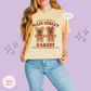 PRINTED MAIN STREET BAKERY RED - WOMENS BOXY T-SHIRT