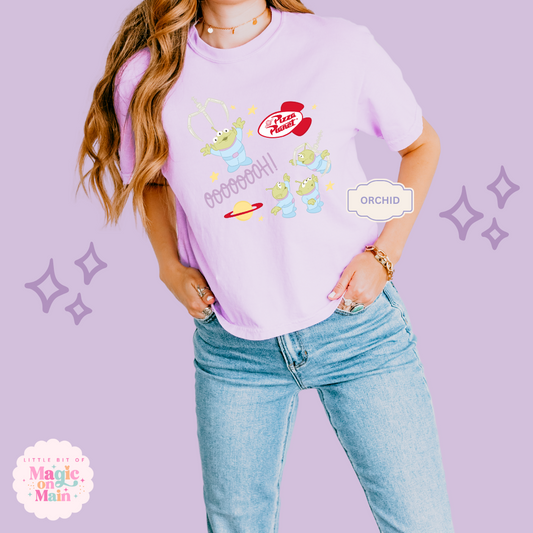 PRINTED ALIENS -  WOMENS BOXY T-SHIRT