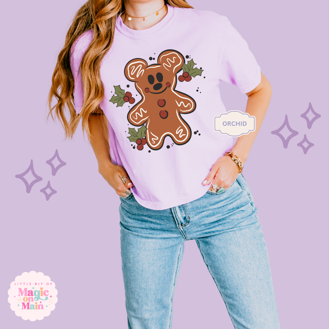 PRINTED GINGERBREAD - WOMENS BOXY T-SHIRT