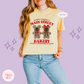 EMBROIDERED MAIN STREET BAKERY RED - WOMENS BOXY T-SHIRT