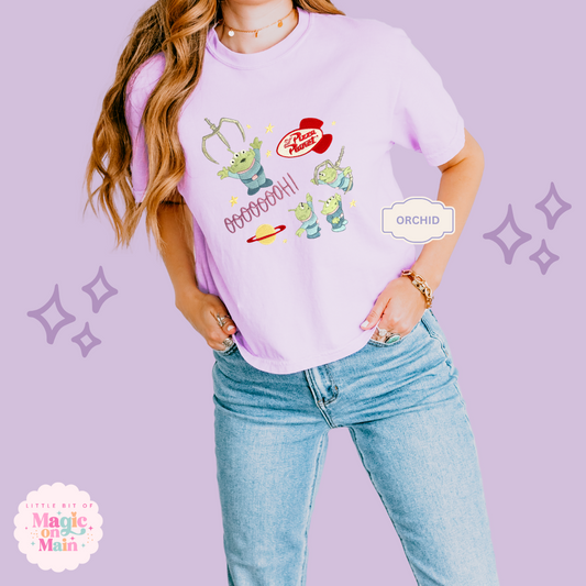 EMBROIDERED ALIENS - EXCLUSIVE TO MoM - WOMENS BOXY T-SHIRT