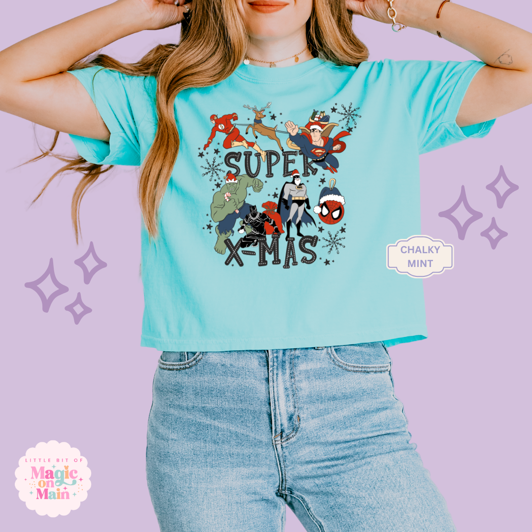 PRINTED SUPER CHRISTMAS - WOMENS BOXY T-SHIRT