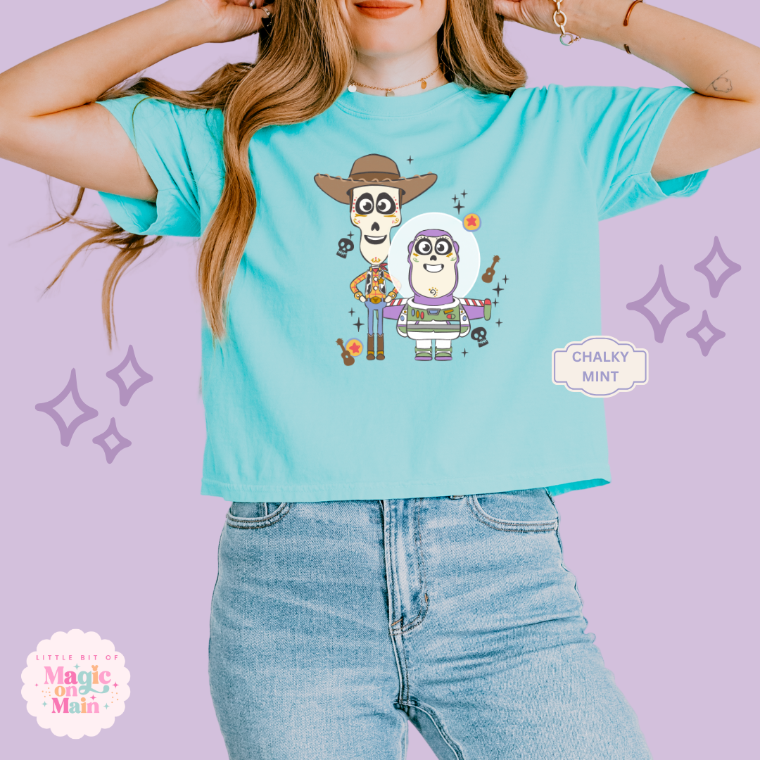 PRINTED DIA DE LOS MUERTOS -  WOMENS BOXY T-SHIRT