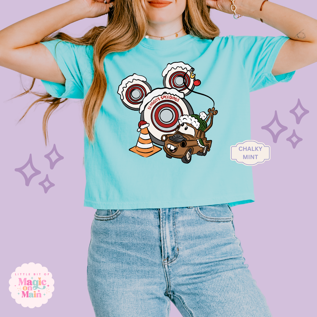 PRINTED SEASONS SPEEDINGS - WOMENS BOXY T-SHIRT