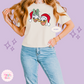 EMBROIDERED DONALD & DAISY CHRISTMAS - WOMENS BOXY T-SHIRT