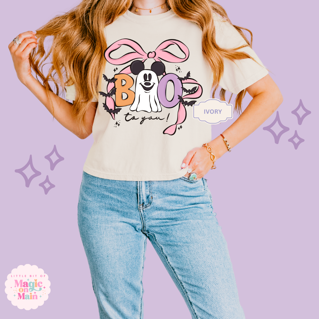 PRINTED BOO TO YOU - WOMENS BOXY T-SHIRT