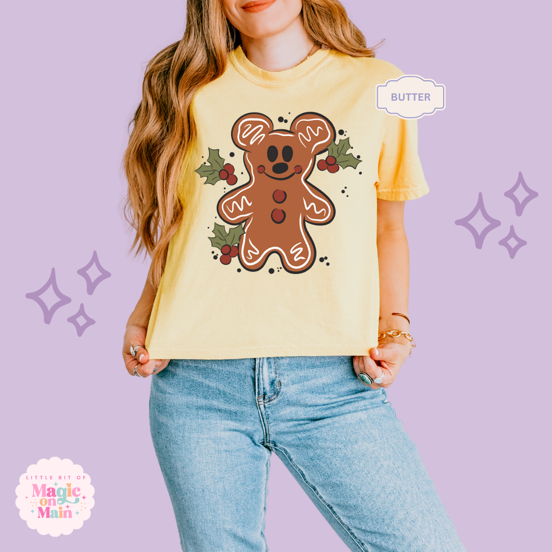 PRINTED GINGERBREAD - WOMENS BOXY T-SHIRT
