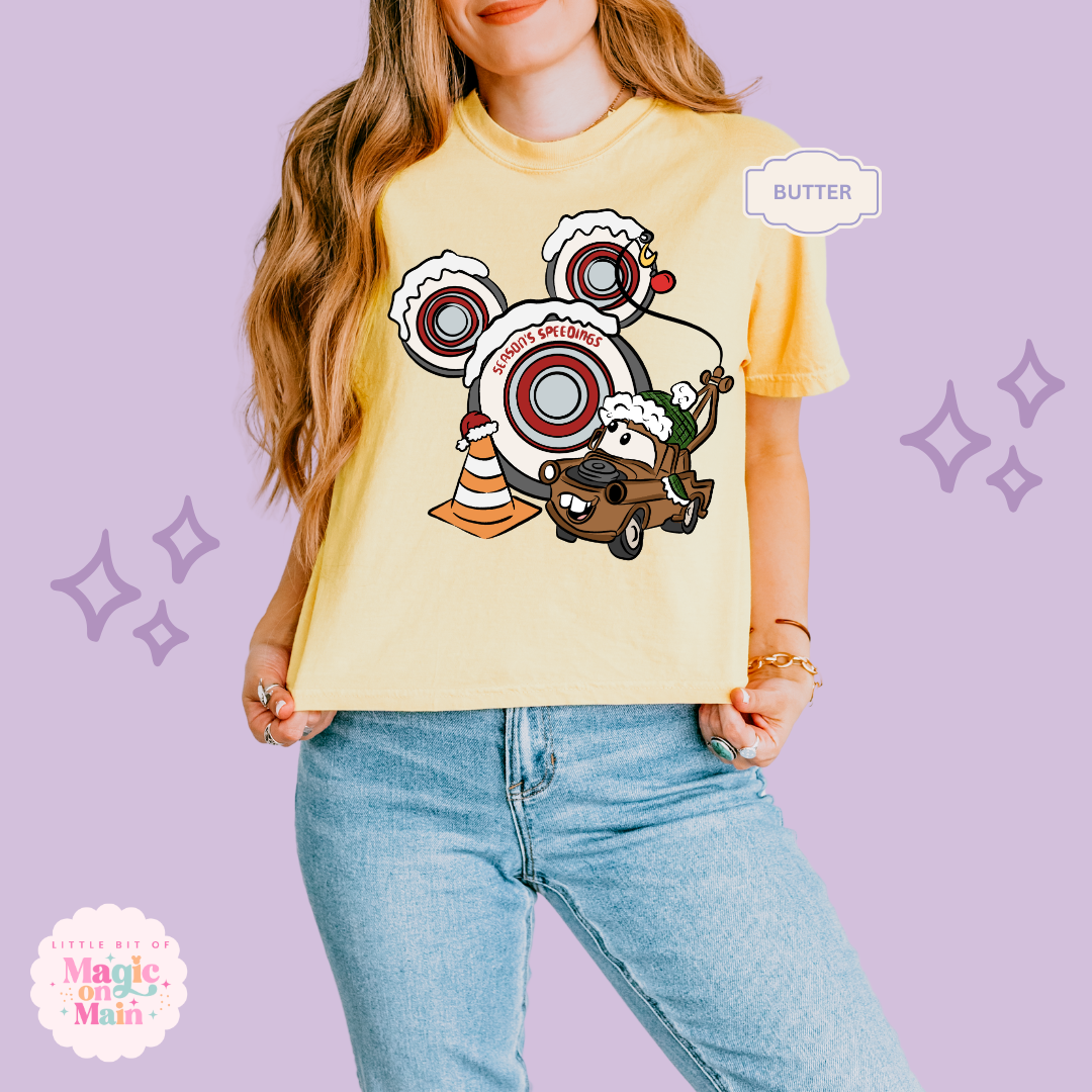 PRINTED SEASONS SPEEDINGS - WOMENS BOXY T-SHIRT