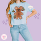 PRINTED GINGERBREAD - WOMENS BOXY T-SHIRT