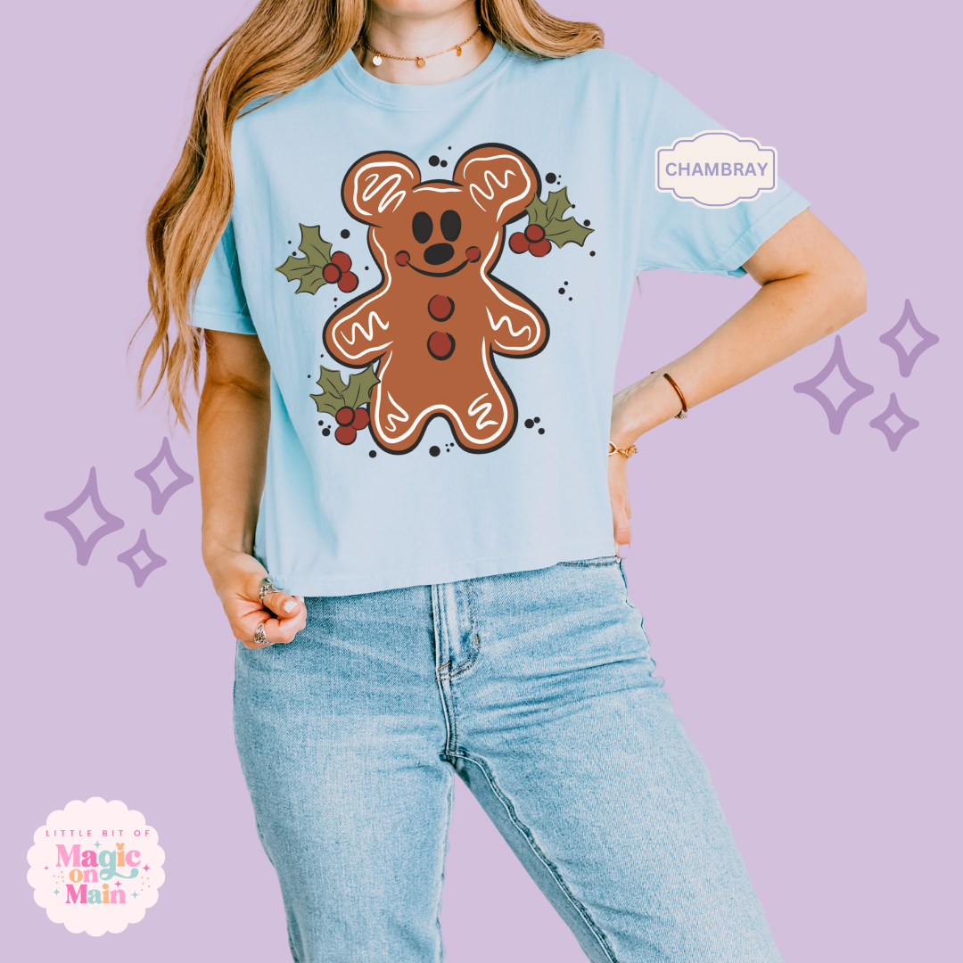 PRINTED GINGERBREAD - WOMENS BOXY T-SHIRT