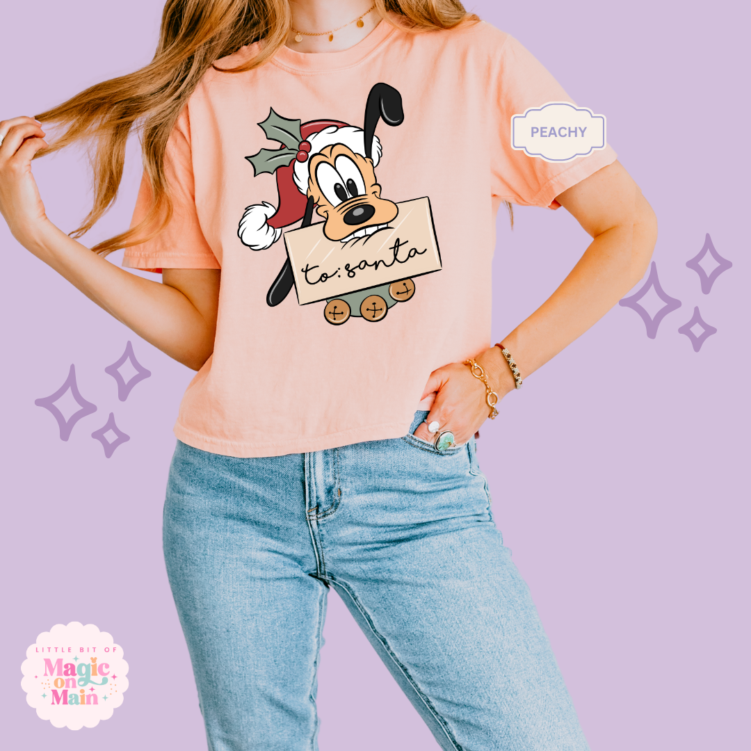 PRINTED PLUTO CHRISTMAS - WOMENS BOXY T-SHIRT