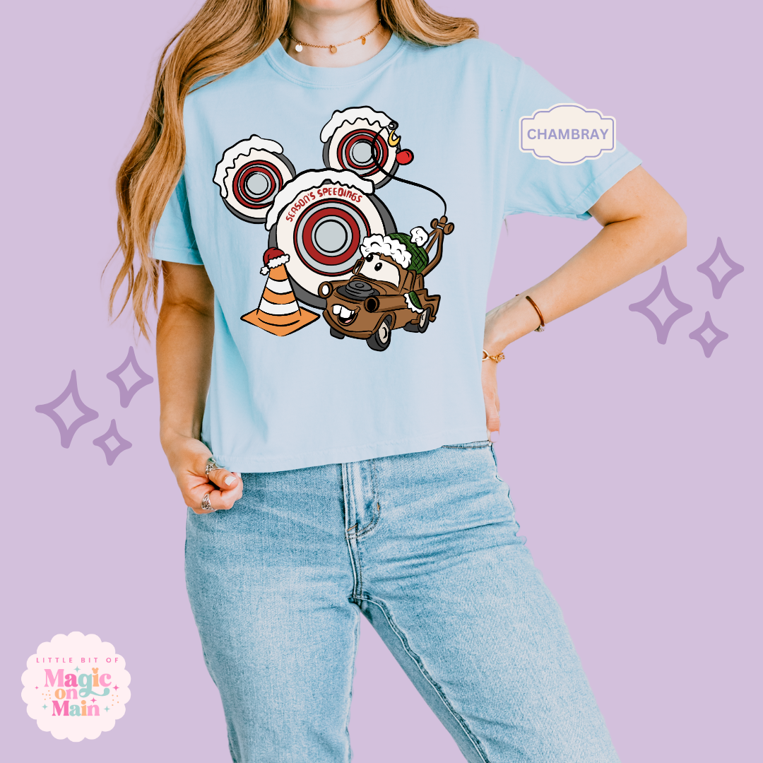 PRINTED SEASONS SPEEDINGS - WOMENS BOXY T-SHIRT