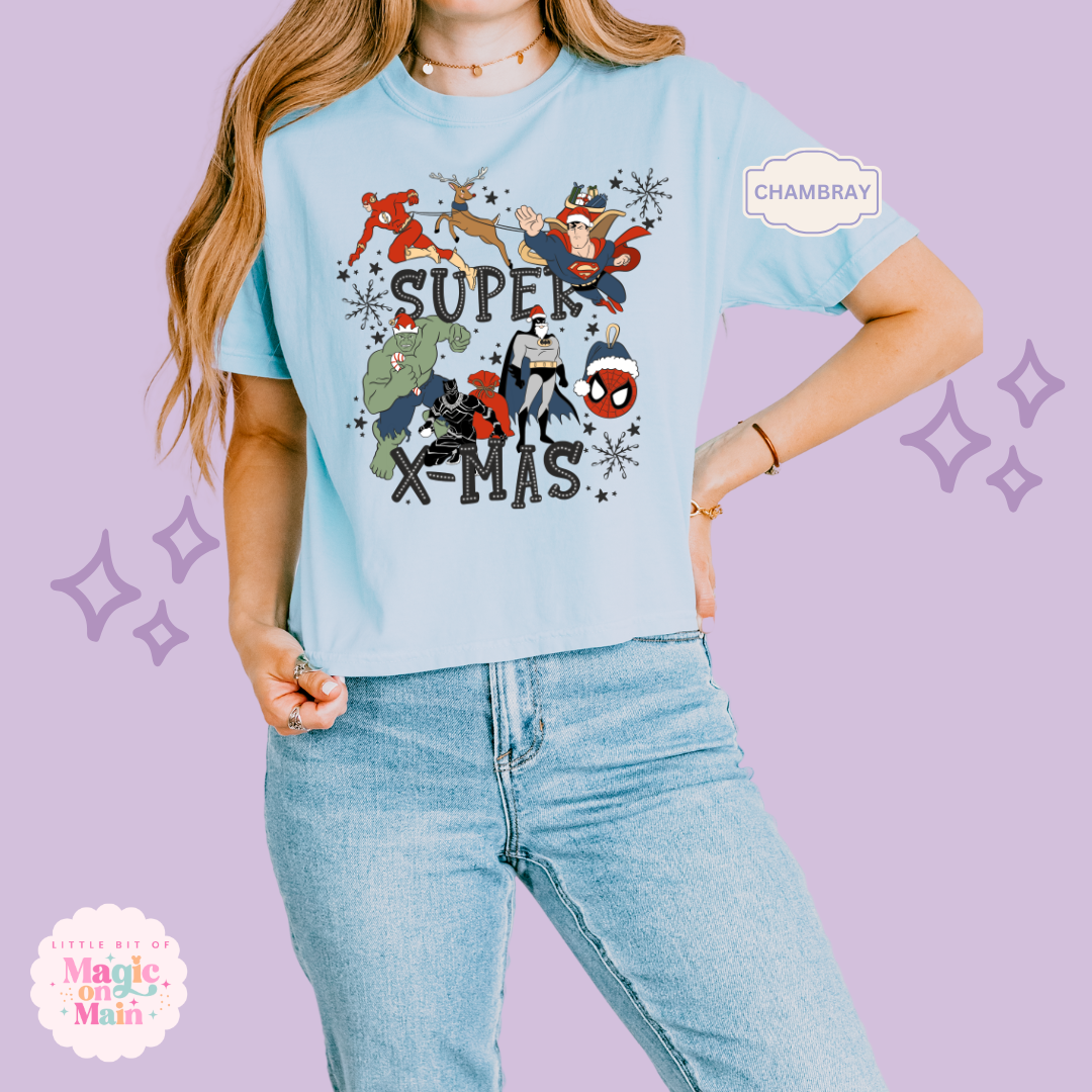 PRINTED SUPER CHRISTMAS - WOMENS BOXY T-SHIRT