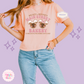 PRINTED MAIN STREET BAKERY PINK - WOMENS BOXY T-SHIRT