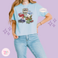 PRINTED CAR CHRISTMAS -  WOMENS BOXY T-SHIRT