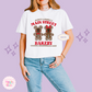 EMBROIDERED MAIN STREET BAKERY RED - WOMENS BOXY T-SHIRT