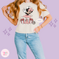 PRINTED MINNIE CHRISTMAS BALLERINA -  WOMENS BOXY T-SHIRT