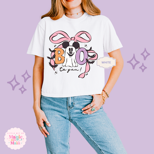 PRINTED BOO TO YOU - WOMENS BOXY T-SHIRT