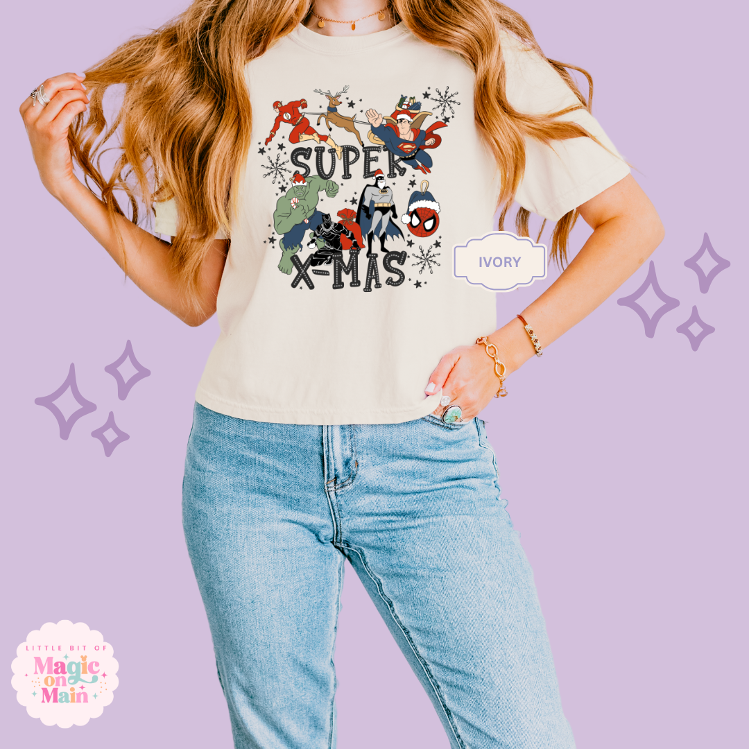 PRINTED SUPER CHRISTMAS - WOMENS BOXY T-SHIRT