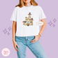 EMBROIDERED EMBROIDERED GINGERBREAD CASTLE - EXCLUSIVE TO MoM - WOMENS BOXY T-SHIRT