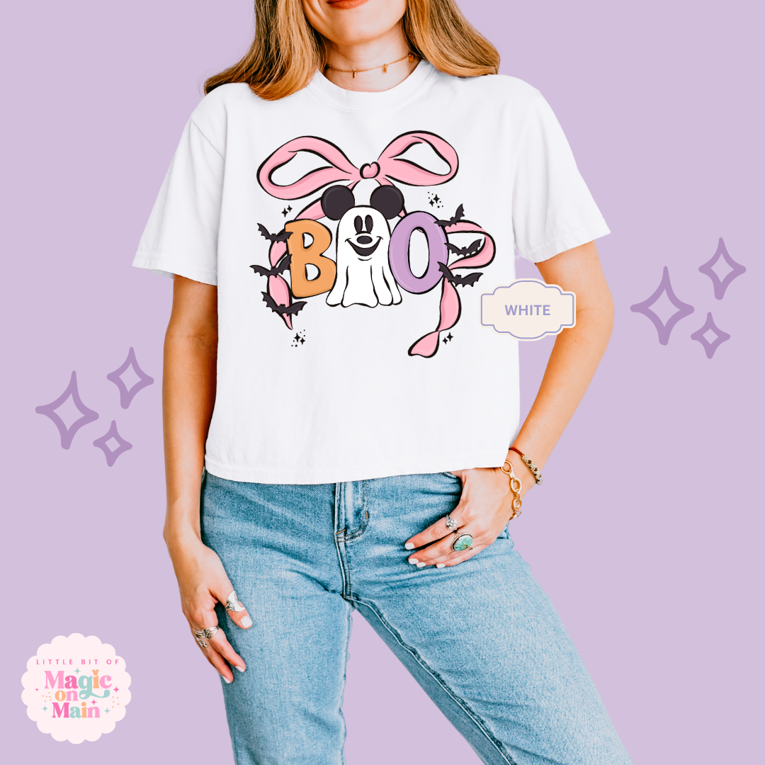 PRINTED BOO (no text) - WOMENS BOXY T-SHIRT