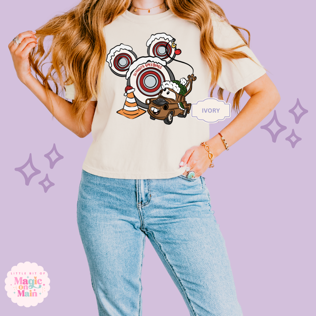 PRINTED SEASONS SPEEDINGS - WOMENS BOXY T-SHIRT