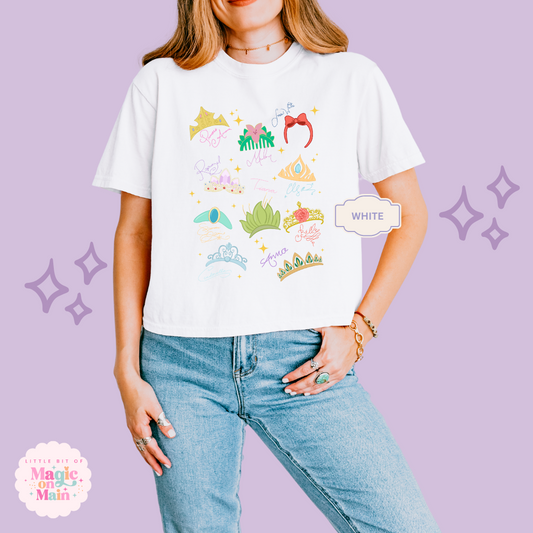 PRINTED CROWNS -  WOMENS BOXY T-SHIRT