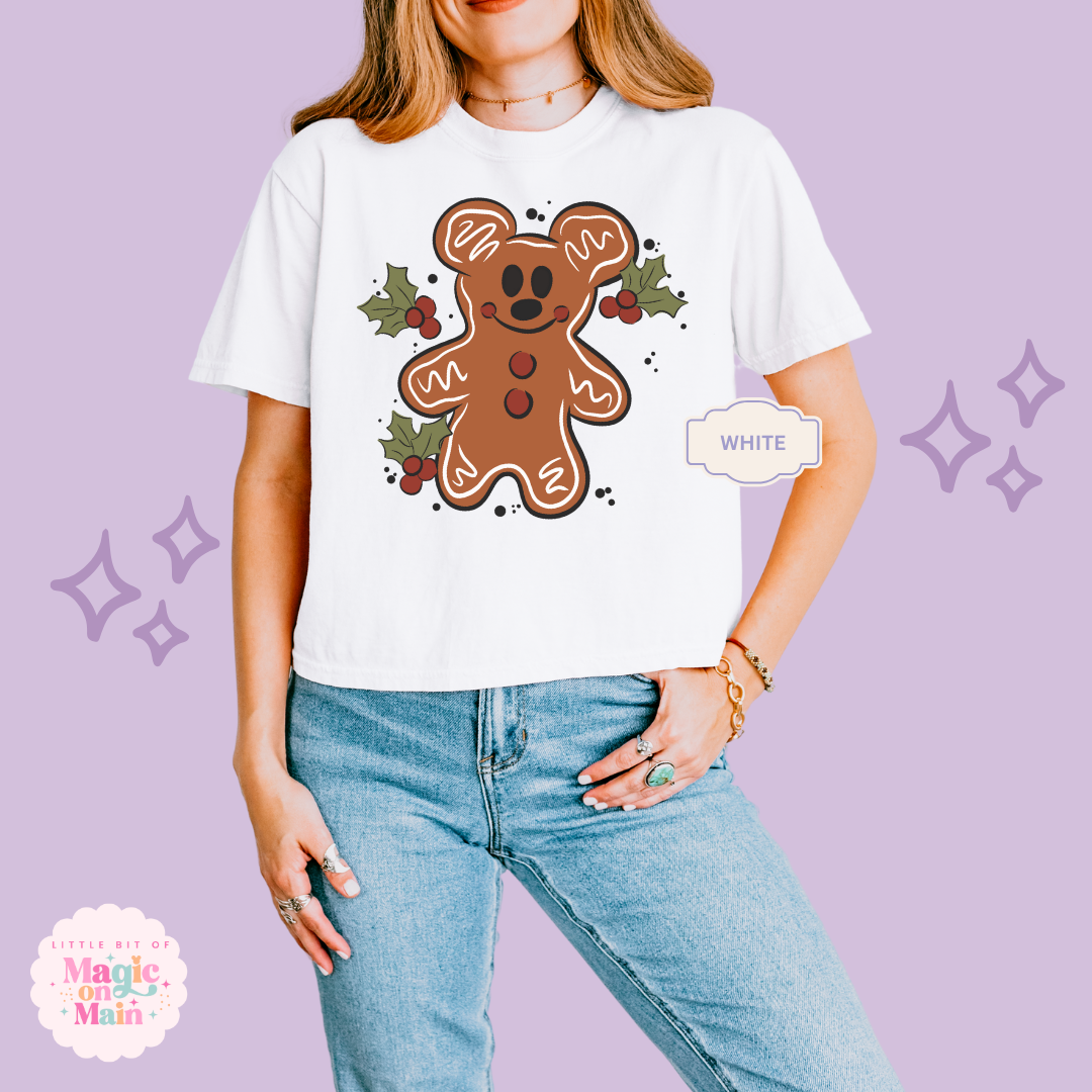 PRINTED GINGERBREAD - WOMENS BOXY T-SHIRT