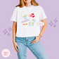 PRINTED ALIENS -  WOMENS BOXY T-SHIRT
