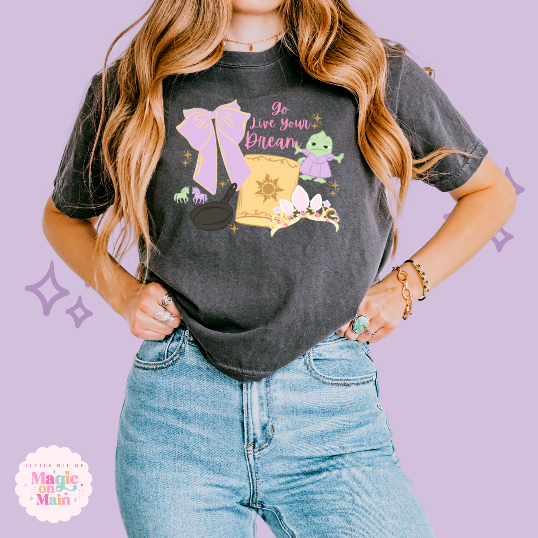 PRINTED GO LIVE YOUR DREAM - EXCLUSIVE TO MoM - WOMENS BOXY T-SHIRT 10043