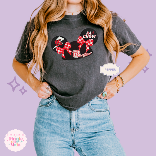 EMBROIDERED RED LMQ HAT - EXCLUSIVE COLLAB  - WOMENS BOXY T-SHIRT 10053