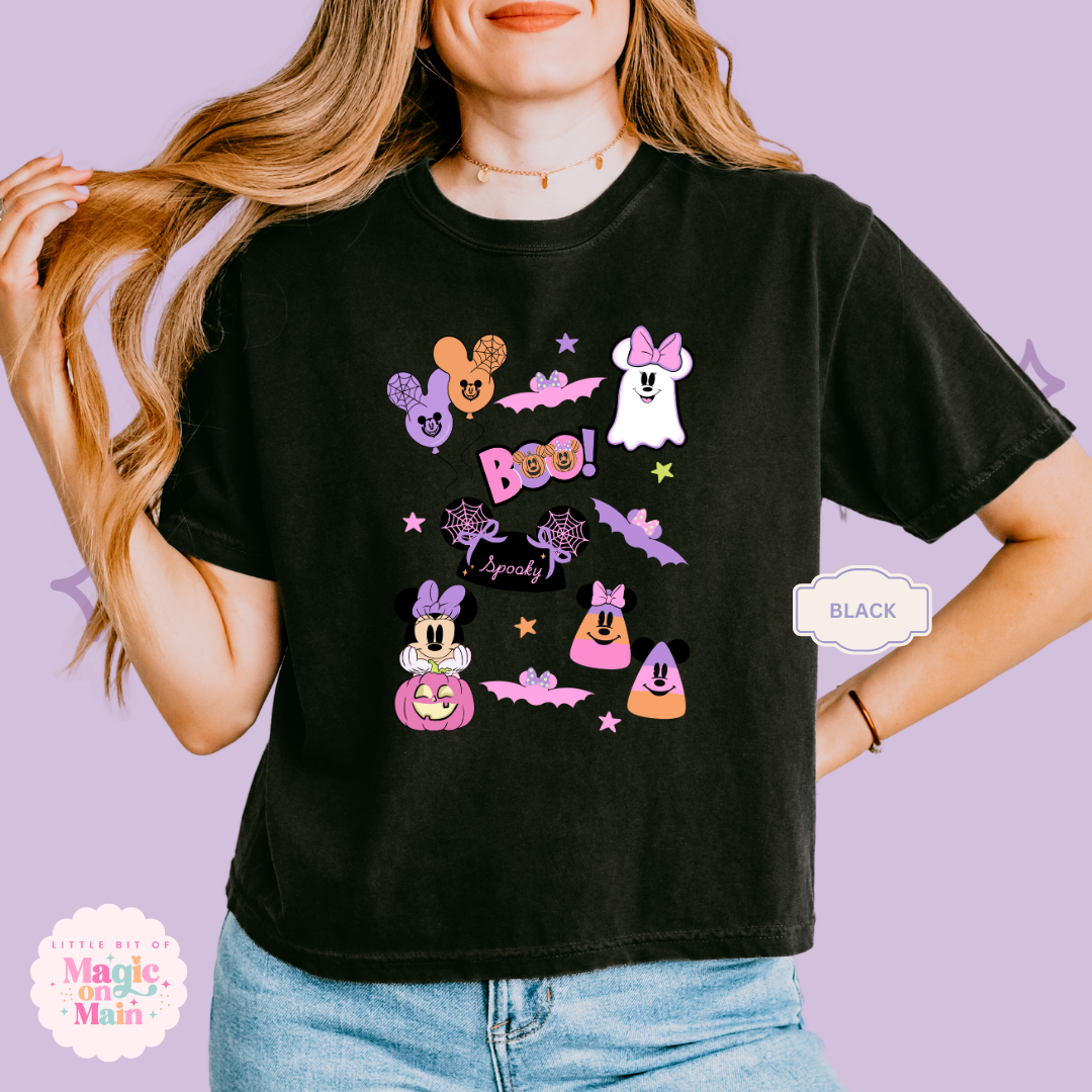 PRINTED GHOULY HALLOWEEN - EXCLUSIVE TO MoM - WOMENS BOXY T-SHIRT 10059