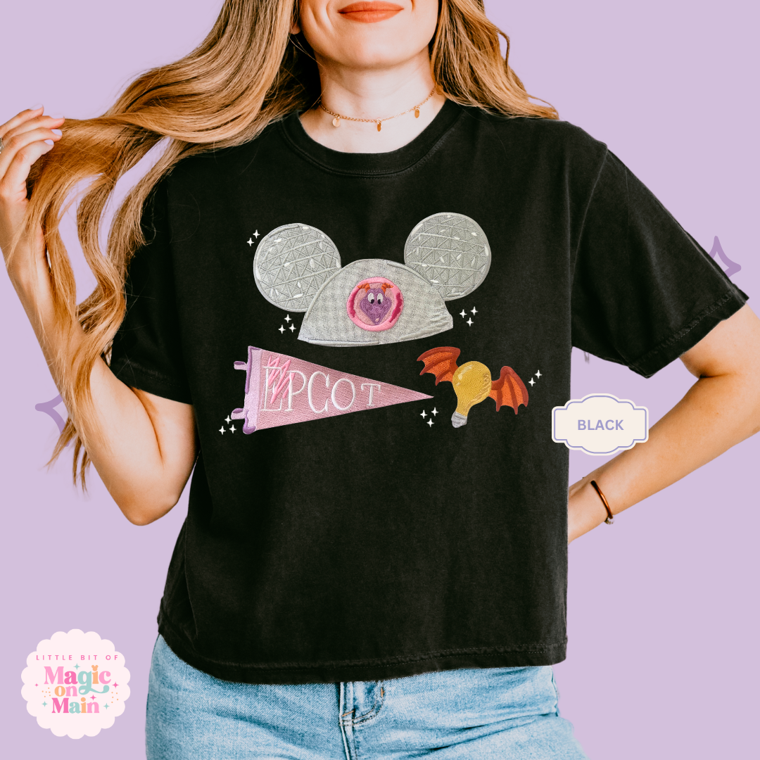 EMBROIDERED EPCOT GIRLIE - EXCLUSIVE TO MoM - WOMENS BOXY T-SHIRT 10042