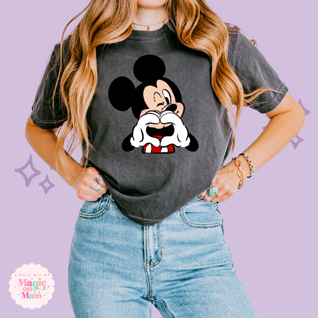 PRINTED MCKY HAND HEART -  WOMENS BOXY T-SHIRT 10016