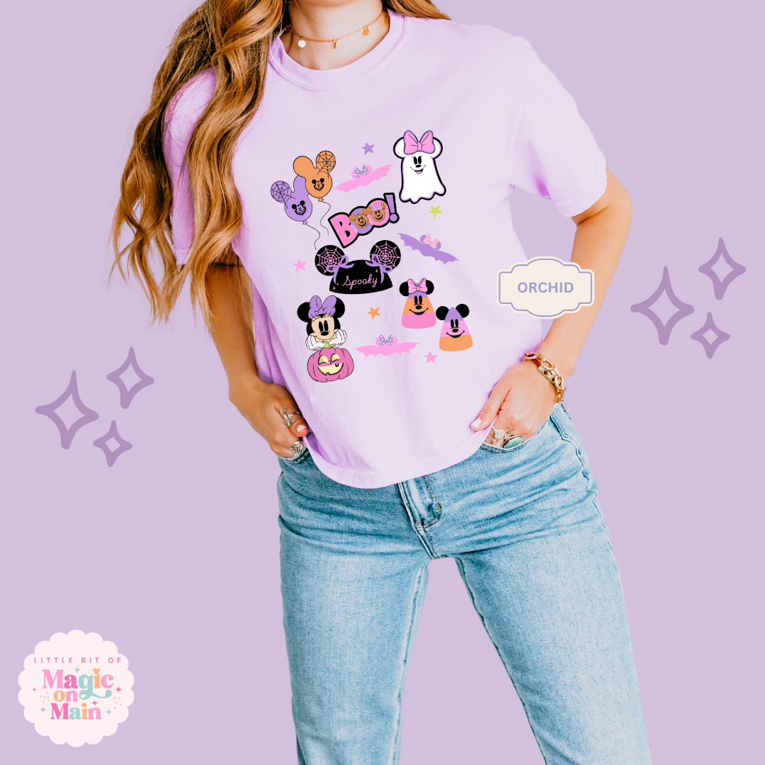 PRINTED GHOULY HALLOWEEN - EXCLUSIVE TO MoM - WOMENS BOXY T-SHIRT 10059