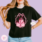 PRINTED PINK CASTLE -  WOMENS BOXY T-SHIRT 10003