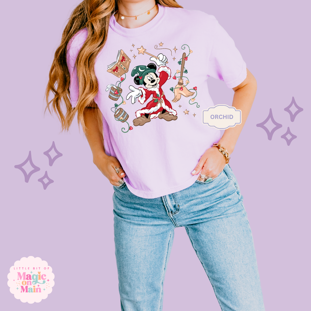 PRINTED CHRISTMAS SORCERER -  WOMENS BOXY T-SHIRT