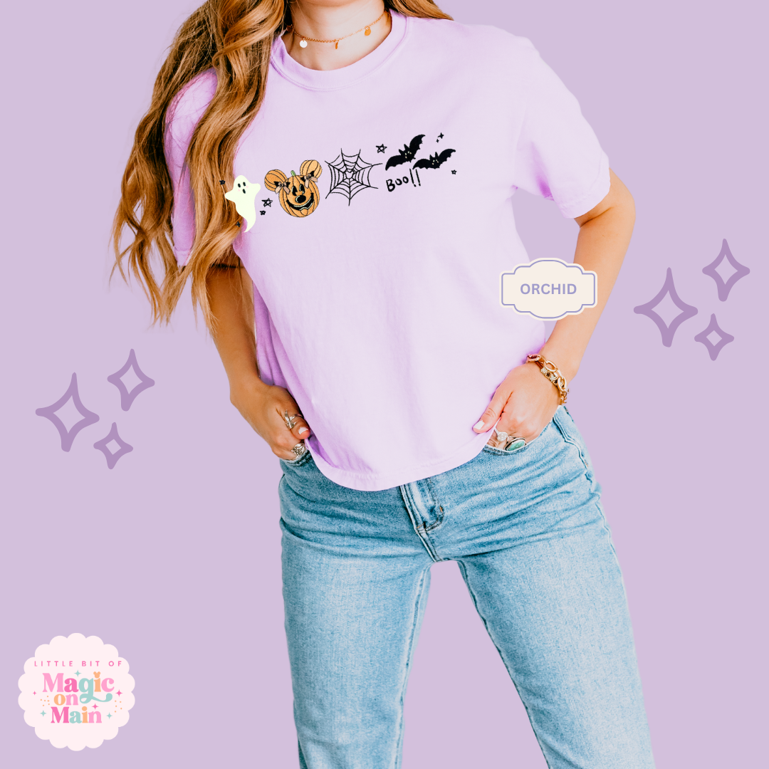 EMBROIDERED BOO CREW - EXCLUSIVE TO MOM - WOMENS BOXY T-SHIRT