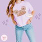 EMBROIDERED GINGERBREAD HOLIDAY HAT - EXCLUSIVE TO MOM - WOMENS BOXY T-SHIRT