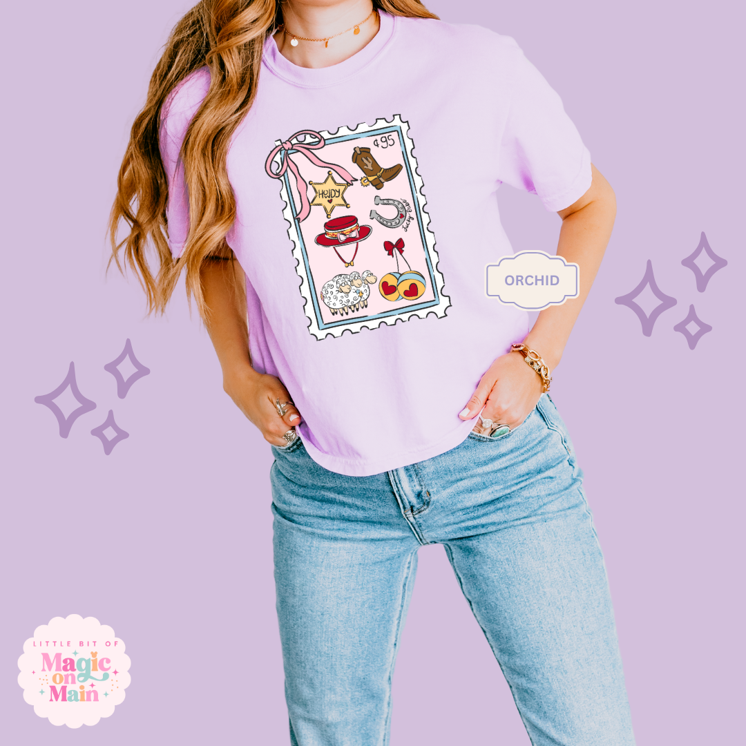 PRINTED GIRLIE POP STAMP -  WOMENS BOXY T-SHIRT 10002