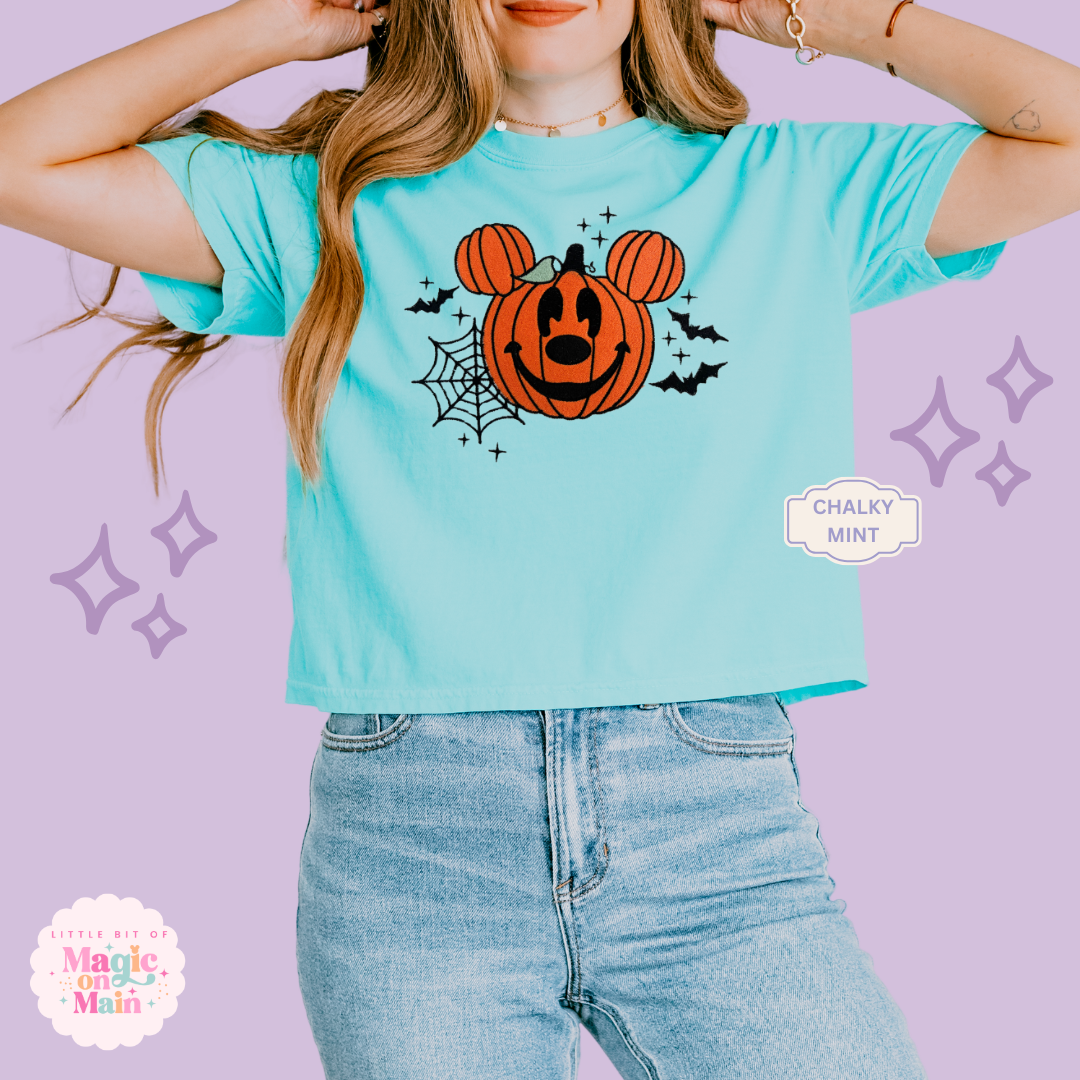 EMBROIDERED MCKY PUMPKIN - EXCLUSIVE TO MOM - WOMENS BOXY T-SHIRT 10057