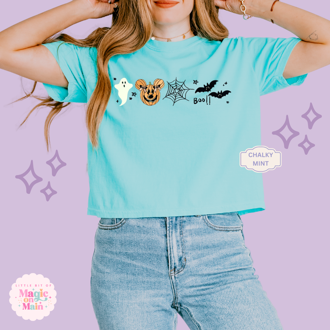 EMBROIDERED BOO CREW - EXCLUSIVE TO MOM - WOMENS BOXY T-SHIRT