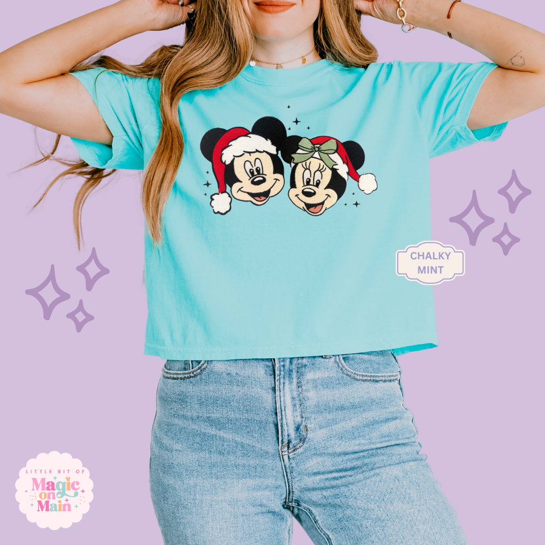 EMBROIDERED MERRY MCKY MNIE - EXCLUSIVE TO MOM - WOMENS BOXY T-SHIRT