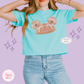 EMBROIDERED GINGERBREAD HOLIDAY HAT - EXCLUSIVE TO MOM - WOMENS BOXY T-SHIRT