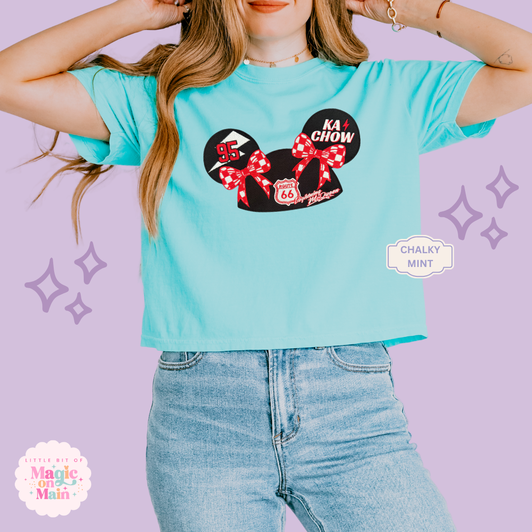 EMBROIDERED RED LMQ HAT - EXCLUSIVE COLLAB  - WOMENS BOXY T-SHIRT 10053