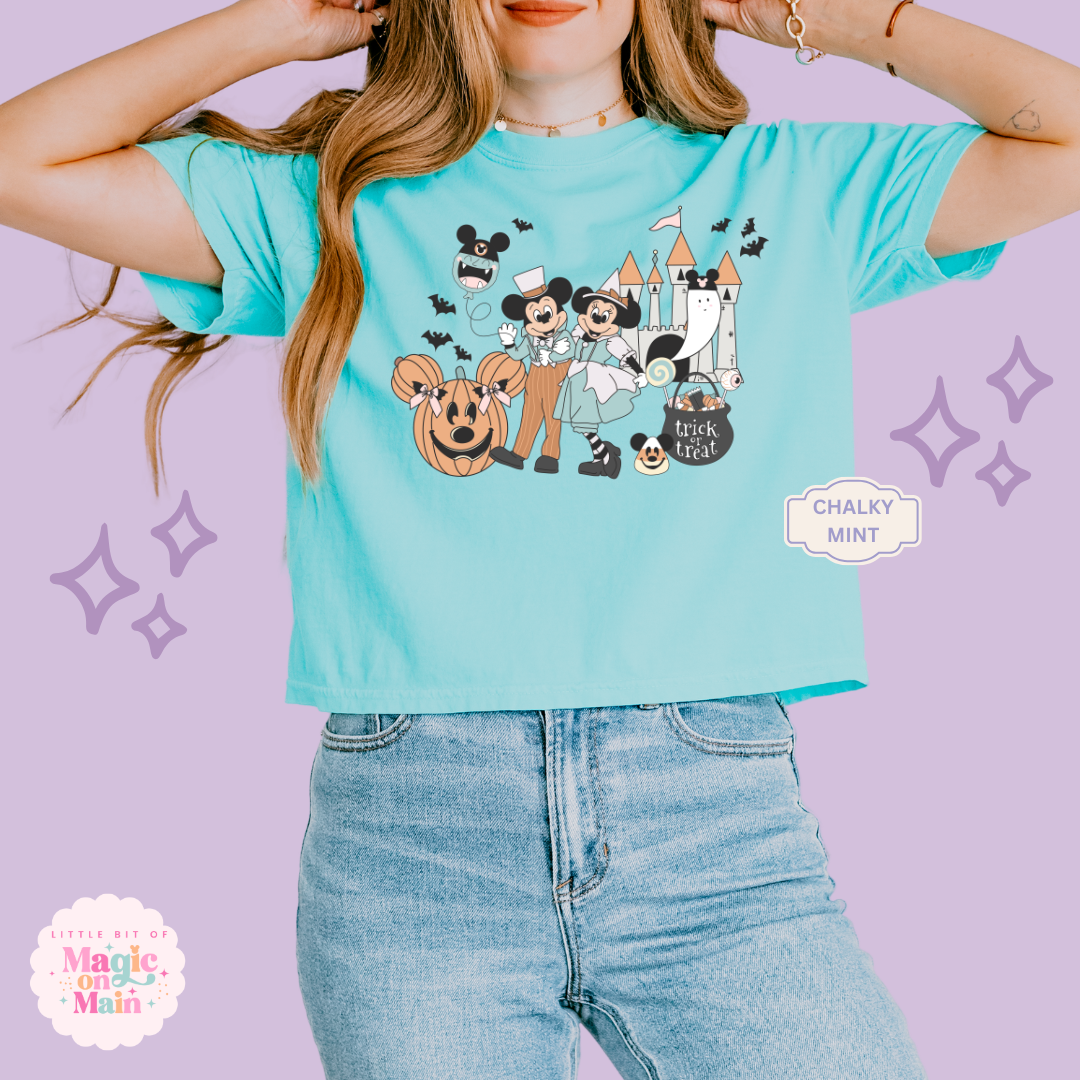 PRINTED MAIN ST HALLOWEEN - WOMENS BOXY T-SHIRT