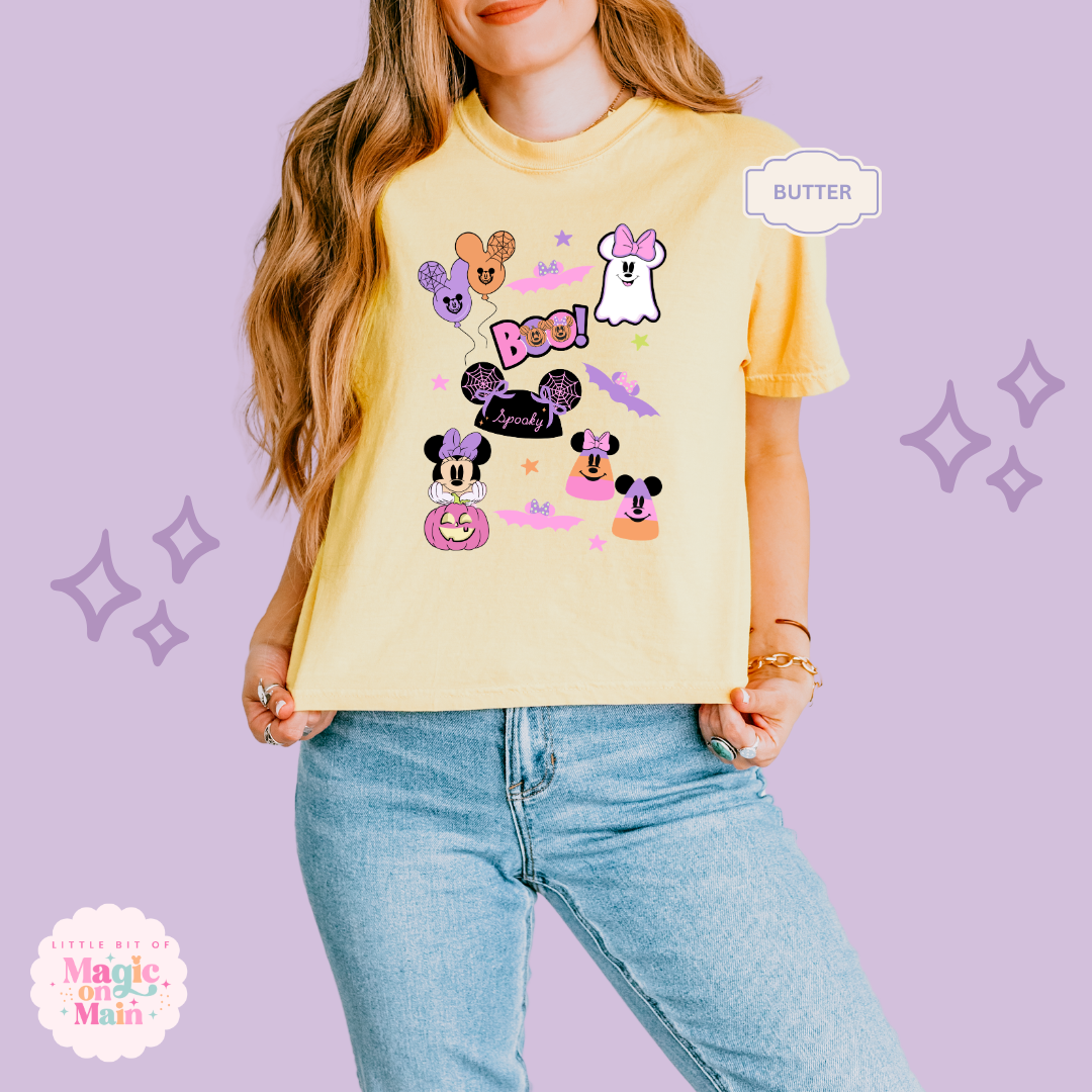 PRINTED GHOULY HALLOWEEN - EXCLUSIVE TO MoM - WOMENS BOXY T-SHIRT 10059