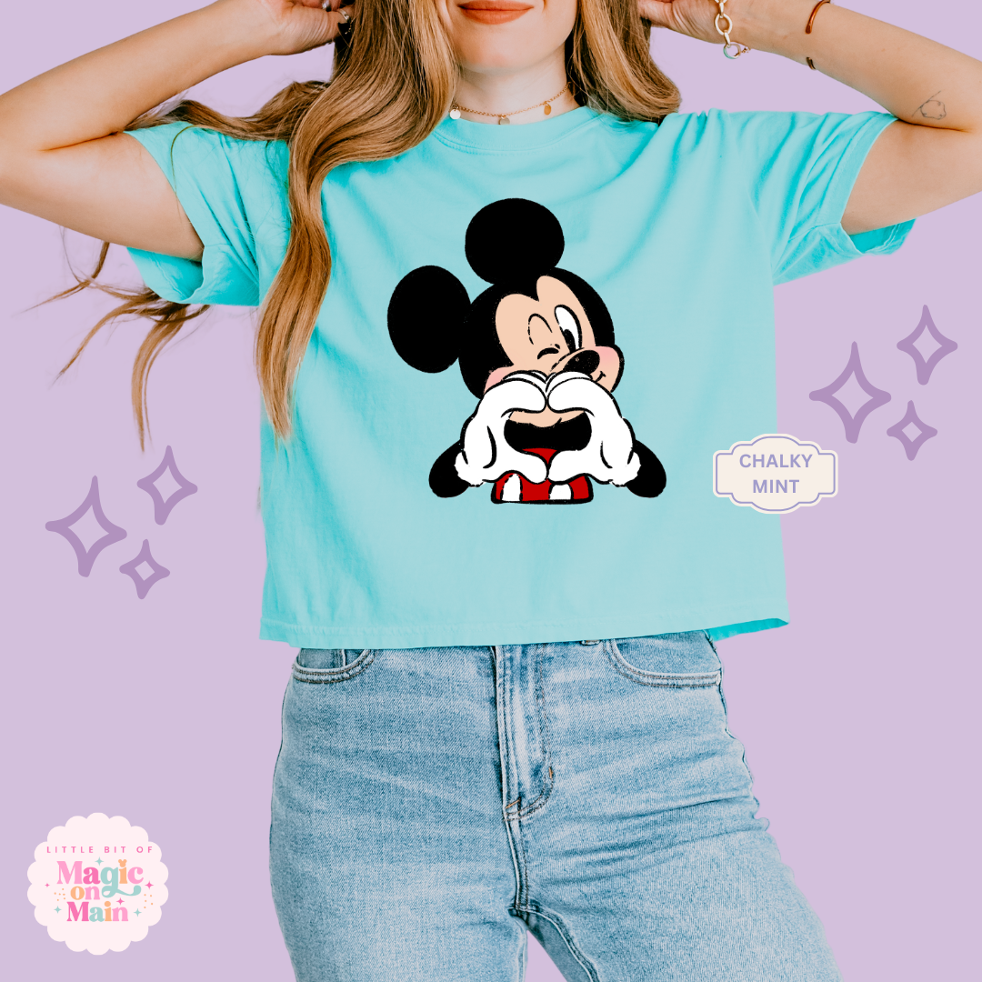 PRINTED MCKY HAND HEART -  WOMENS BOXY T-SHIRT 10016