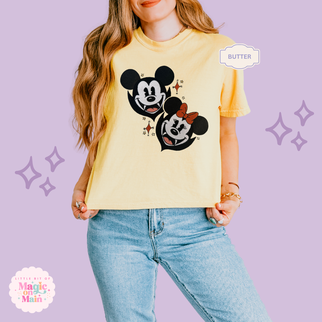 EMBROIDERED MCKY VAMPIRE - EXCLUSIVE TO MOM - WOMENS BOXY T-SHIRT 10058