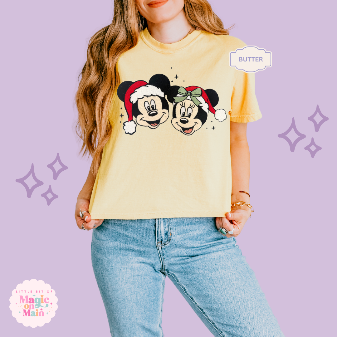 EMBROIDERED MERRY MCKY MNIE - EXCLUSIVE TO MOM - WOMENS BOXY T-SHIRT